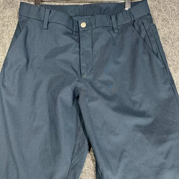 Lululemon ABC Classic Fit Trouser Pants Mens 32 Zip Fly Pockets Blue Stretch - Picture 3 of 6